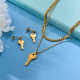 Stainless Steel 18k Gold Plated Jewelry Sets for Women -SSCSG142-31691