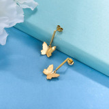 Stainless Steel Drop Earring with Charms -SSEGG142-31680
