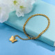 Stainless Steel 18k Gold Plated Butterfly Charm Bracelets-SSBTG142-31685