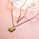Stainless Steel 18k Gold Plated Necklace -SSNEG142-31551