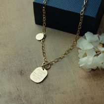 Stainless Steel 18k Gold Plated Necklace -SSNEG142-31517