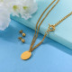 Stainless Steel 18k Gold Plated Jewelry Sets for Women -SSCSG142-31690