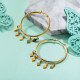 Stainless Steel Hoop Earring with Charms -SSEGG142-31649