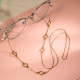 Stainless Steel 18k Gold Plated Glass Chains -SSNEG142-31630