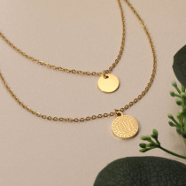 Stainless Steel 18k Gold Plated Necklace -SSNEG142-31592