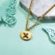 Stainless Steel 18k Gold Plated Necklace -SSNEG142-31774