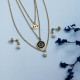 Stainless Steel 18k Gold Plated Jewelry Sets for Women -SSCSG142-31472