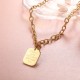 Stainless Steel 18k Gold Plated Necklace -SSNEG142-31555