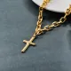 Stainless Steel 18k Gold Plated Necklace -SSNEG142-31659