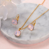 Stainless Steel 18k Gold Plated Jewelry Sets for Women -SSCSG143-31704