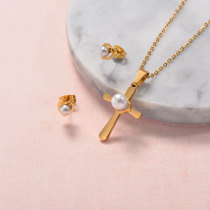 Stainless Steel 18k Gold Plated Jewelry Sets for Women -SSCSG143-31712