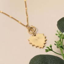 Stainless Steel 18k Gold Plated Necklace -SSNEG142-31589