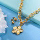 Stainless Steel 18k Gold Plated Jewelry Sets for Women -SSCSG142-31696