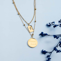 Stainless Steel 18k Gold Plated Necklace -SSNEG142-31479