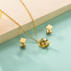 Stainless Steel 18k Gold Plated Jewelry Sets for Women -SSCSG143-31756