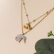 Stainless Steel 18k Gold Plated Necklace -SSNEG142-31582