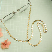 Stainless Steel 18k Gold Plated Glass Chains -SSNEG142-31501