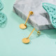 Stainless Steel Drop Earring with Charms -SSEGG142-31641