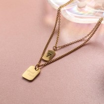Stainless Steel 18k Gold Plated Necklace -SSNEG142-31560