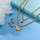 Stainless Steel 18k Gold Plated Jewelry Sets for Women -SSCSG142-31692