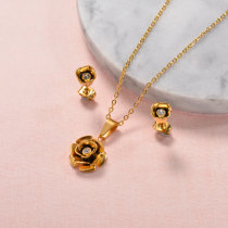 Stainless Steel 18k Gold Plated Jewelry Sets for Women -SSCSG143-31711