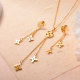 Stainless Steel 18k Gold Plated Jewelry Sets for Women -SSCSG143-31716
