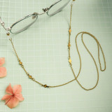 Stainless Steel 18k Gold Plated Glass Chains -SSNEG142-31502