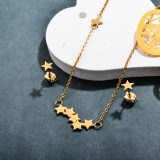 Stainless Steel 18k Gold Plated Star Jewelry Sets -SSCSG143-32370