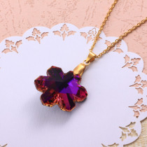 Stainless Steel Crystal Pendant Necklace -SSNEG173-32331