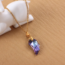 Stainless Steel Crystal Pendant Necklace -SSNEG173-32259