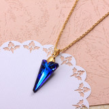 Stainless Steel Crystal Pendant Necklace -SSNEG173-32314