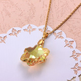 Stainless Steel Crystal Pendant Necklace -SSNEG173-32336