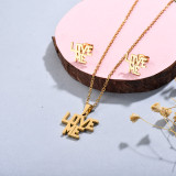 Stainless Steel Love Me Jewelry Sets -SSCSG143-32350