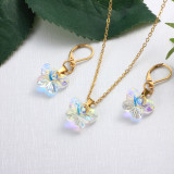Stainless Steel Crystal Butterfly Jewelry Sets-SSCSG142-32031