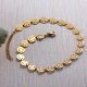 18K Gold Plated Smile Chain Anklets -SSTDG142-32080