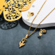 Stainless Steel Tulip Flower Jewelry Sets -SSCSG143-32352