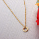 Stainless Steel Simple Circle Pendant Necklace -SSNEG142-32093