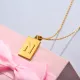 18k Gold Plated Personalized Rectangle Initial Letter Necklace SSNEG143-32449