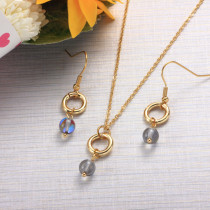 Stainless Steel Moon Stone Jewelry Sets -SSCSG142-32054
