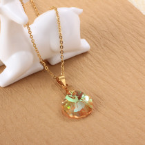 Stainless Steel Crystal Pendant Necklace -SSNEG173-32272