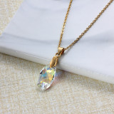 Stainless Steel Crystal Pendant Necklace -SSNEG173-32232