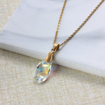 Stainless Steel Crystal Pendant Necklace -SSNEG173-32232