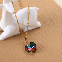 Stainless Steel Crystal Pendant Necklace -SSNEG173-32270