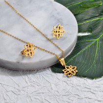 18K Gold Plated Flower Jewelry Sets -SSCSG143-32119