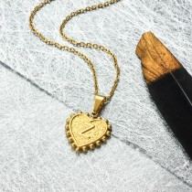 18k Gold Plated Personalized Heart Initial Letter Necklace SSNEG143-32435