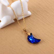 Stainless Steel Crystal Pendant Necklace -SSNEG173-32253