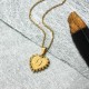 18k Gold Plated Personalized Heart Initial Letter Necklace SSNEG143-32430