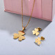 Stainless Steel Clover Three Leaves Jewelry Sets -SSCSG143-32338
