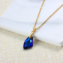 Stainless Steel Crystal Pendant Necklace -SSNEG173-32222