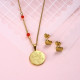 18k Gold Plated  Coin Necklace Sets -SSCSG142-31917